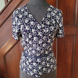 Sundance 100% Silk Floral Wrap Top